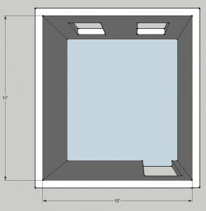 10x11 Bedroom (top view)